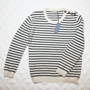 Rebecca Minkoff Striped Cashmere/Wool Prim Sweater
